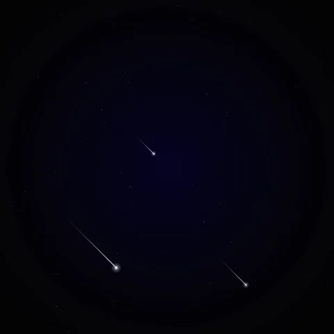Stunning time-lapse of meteor shower trails across deep night sky Vídeo Stock 345689274