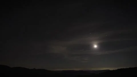 A stunning Time Lapse of the moon setting in a nature reserve in South Africa Stock Footage 278804762