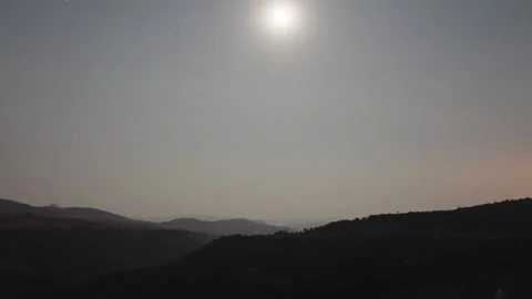 A stunning Time Lapse of the moon setting in a nature reserve in South Africa Stock Footage 278805163