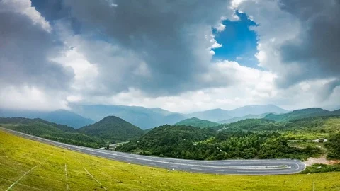 Stunning Timelapse Of Mountains And Forests Located In The Anji Stock Footage 115062065