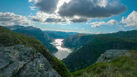 Stunning Timelapse of Ringdalsvatnet 4K Stock Footage 282398491