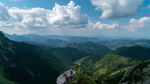 Stunning Timelapse of Tatra Mountains Valley in Summer Video stock 280441918