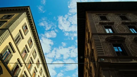 Stunning top of the building with blue sky in Florence. Stock Footage 237081917