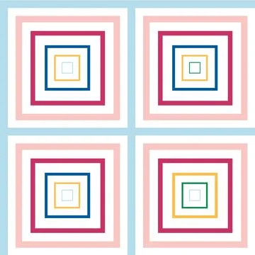 Stunning, trendy seamless pattern of colored objects in a simple flat style.  스톡 일러스트