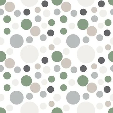Stunning, trendy seamless pattern of colored balls in a simple flat style. Fo Stock Illustration