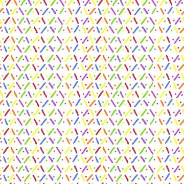 Stunning, trendy seamless pattern in a simple flat style in colored fillers. Stock Illustration