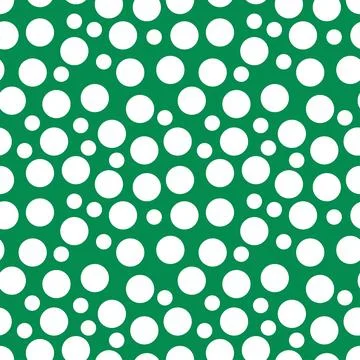Stunning, trendy seamless pattern of white balls in a simple flat style on a  Stock Illustration