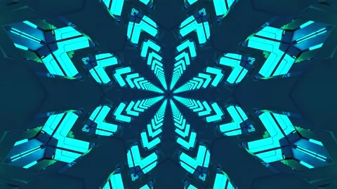 Stunning tunnel video loop displaying vibrant blue patterns in a seamless r.. Stock Footage 319428105