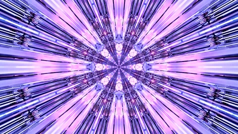 Stunning tunnel video loop with vivid colors and intricate patterns in a vi.. Stock Footage 320380600