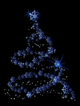 A stunning vector illustration features a christmas tree formed entirely by Stock Illustration