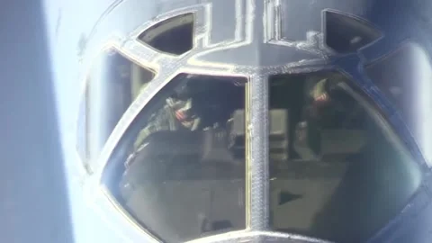 Stunning Video of B-1 Lancer in Action. Takeoff and Landing 044 Stock Footage 166440605