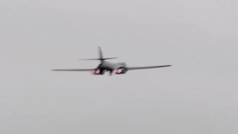 Stunning Video of B-1 Lancer in Action. Takeoff and Landing 050 Stock Footage 166440711