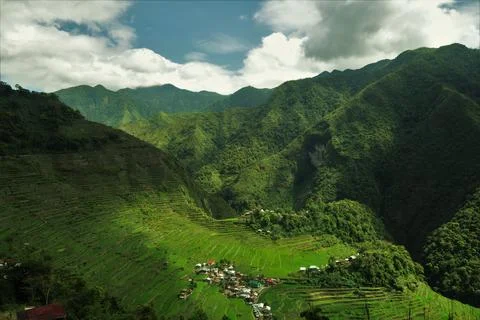 Stunning view of the Batad rice terraces Stock Photos
