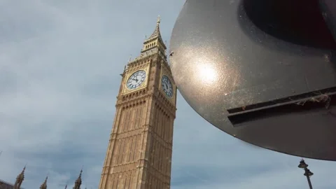 Stunning View of Big Ben landmark in London, establishing shot Stock Footage 292687482