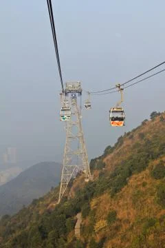 Stunning view from a cable car. Stock Photos