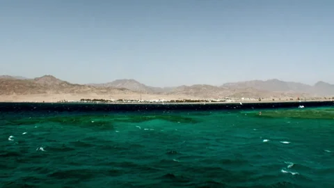 Stunning view can be seen from landscape of sea, sea waves, sky. Stock Footage 236543443