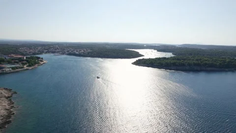 A stunning view captured by drone along the shores of the Mediterranean Sea. Stock Footage 281252832