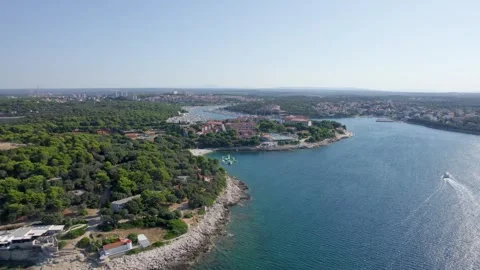 A stunning view captured by drone along the shores of the Mediterranean Sea. Stock Footage 281252856