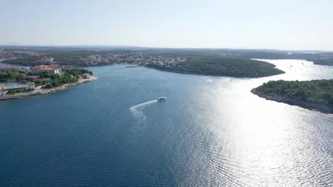 A stunning view captured by drone along the shores of the Mediterranean Sea. Stock Footage 281252857