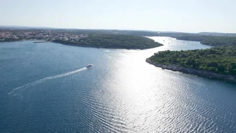 A stunning view captured by drone along the shores of the Mediterranean Sea. Stock Footage 281252988