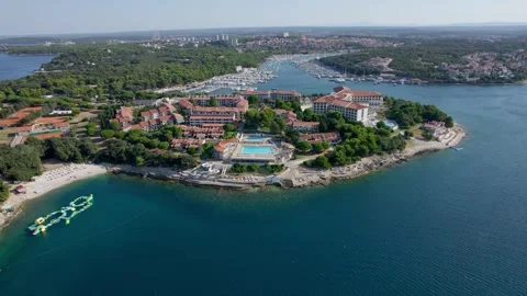 A stunning view captured by drone along the shores of the Mediterranean Sea. Stock Footage 281253043