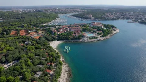 A stunning view captured by drone along the shores of the Mediterranean Sea. Stock Footage 281253328
