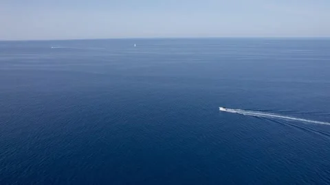 A stunning view captured by drone along the shores of the Mediterranean Sea. Stock Footage 281253494