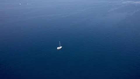 A stunning view captured by drone along the shores of the Mediterranean Sea. Stock Footage 281253583