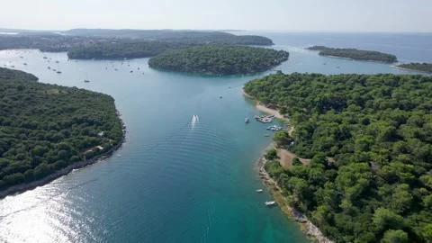 A stunning view captured by drone along the shores of the Mediterranean Sea. Stock Footage 281253846