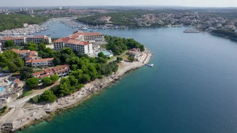 A stunning view captured by drone along the shores of the Mediterranean Sea. Stock Footage 281253850