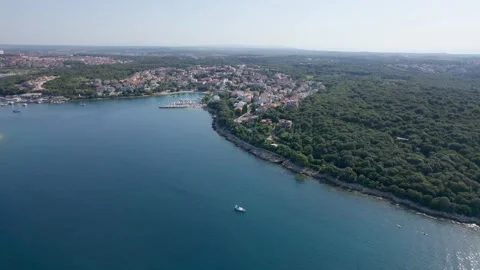A stunning view captured by drone along the shores of the Mediterranean Sea. Stock Footage 281253880