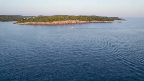 A stunning view captured by drone along the shores of the Mediterranean Sea. Stock Footage 281254629
