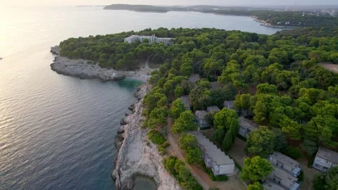 A stunning view captured by drone along the shores of the Mediterranean Sea. Stock Footage 281254665