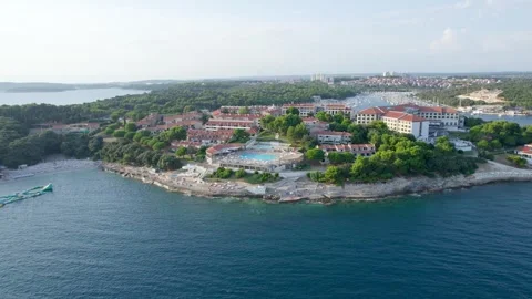 A stunning view captured by drone along the shores of the Mediterranean Sea. Stock Footage 281255189