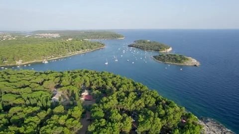 A stunning view captured by drone along the shores of the Mediterranean Sea. Stock Footage 281255338