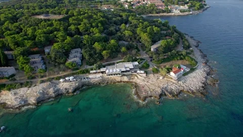 A stunning view captured by drone along the shores of the Mediterranean Sea. Stock Footage 281255601