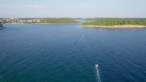 A stunning view captured by drone along the shores of the Mediterranean Sea. Stock Footage 281255712