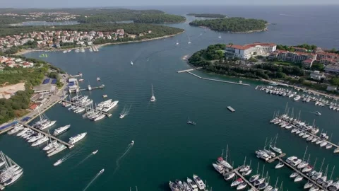 A stunning view captured by drone along the shores of the Mediterranean Sea. Stock Footage 281256390