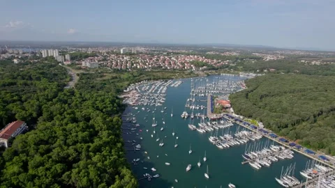 A stunning view captured by drone along the shores of the Mediterranean Sea. Stock Footage 281256429