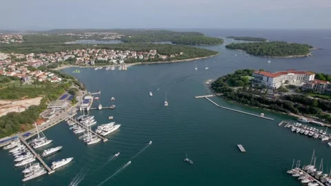 A stunning view captured by drone along the shores of the Mediterranean Sea. Stock Footage 281256459