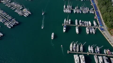 A stunning view captured by drone along the shores of the Mediterranean Sea. Stock Footage 281256639