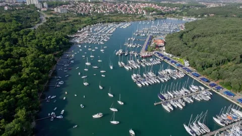 A stunning view captured by drone along the shores of the Mediterranean Sea. Stock Footage 281256882