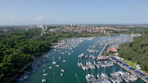 A stunning view captured by drone along the shores of the Mediterranean Sea. Stock Footage 281256900