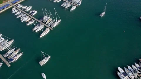 A stunning view captured by drone along the shores of the Mediterranean Sea. Stock Footage 281256958