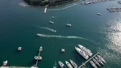 A stunning view captured by drone along the shores of the Mediterranean Sea. Stock Footage 281256971