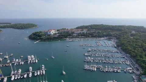 A stunning view captured by drone along the shores of the Mediterranean Sea. Stock Footage 281256982