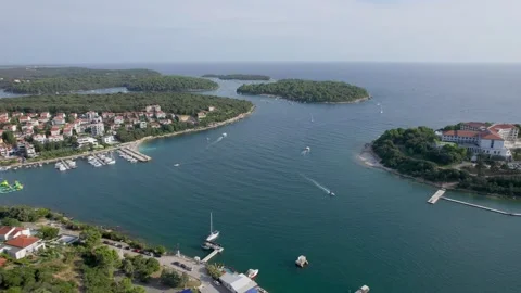 A stunning view captured by drone along the shores of the Mediterranean Sea. Stock Footage 281257090