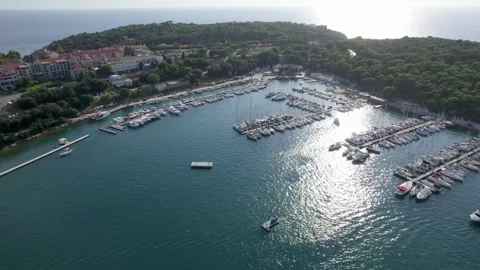A stunning view captured by drone along the shores of the Mediterranean Sea. Stock Footage 281257117