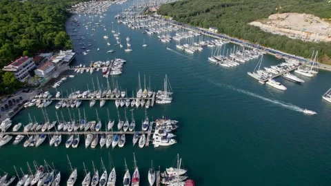 A stunning view captured by drone along the shores of the Mediterranean Sea. Stock Footage 281257174