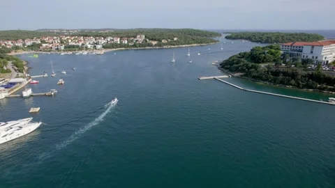 A stunning view captured by drone along the shores of the Mediterranean Sea. Stock Footage 281257196